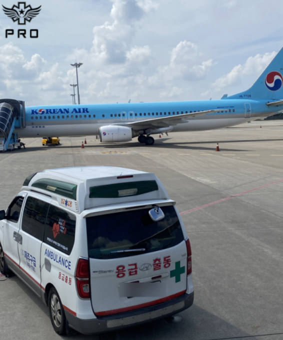 안동복주병원->제주요양병원 뇌출혈환자이송